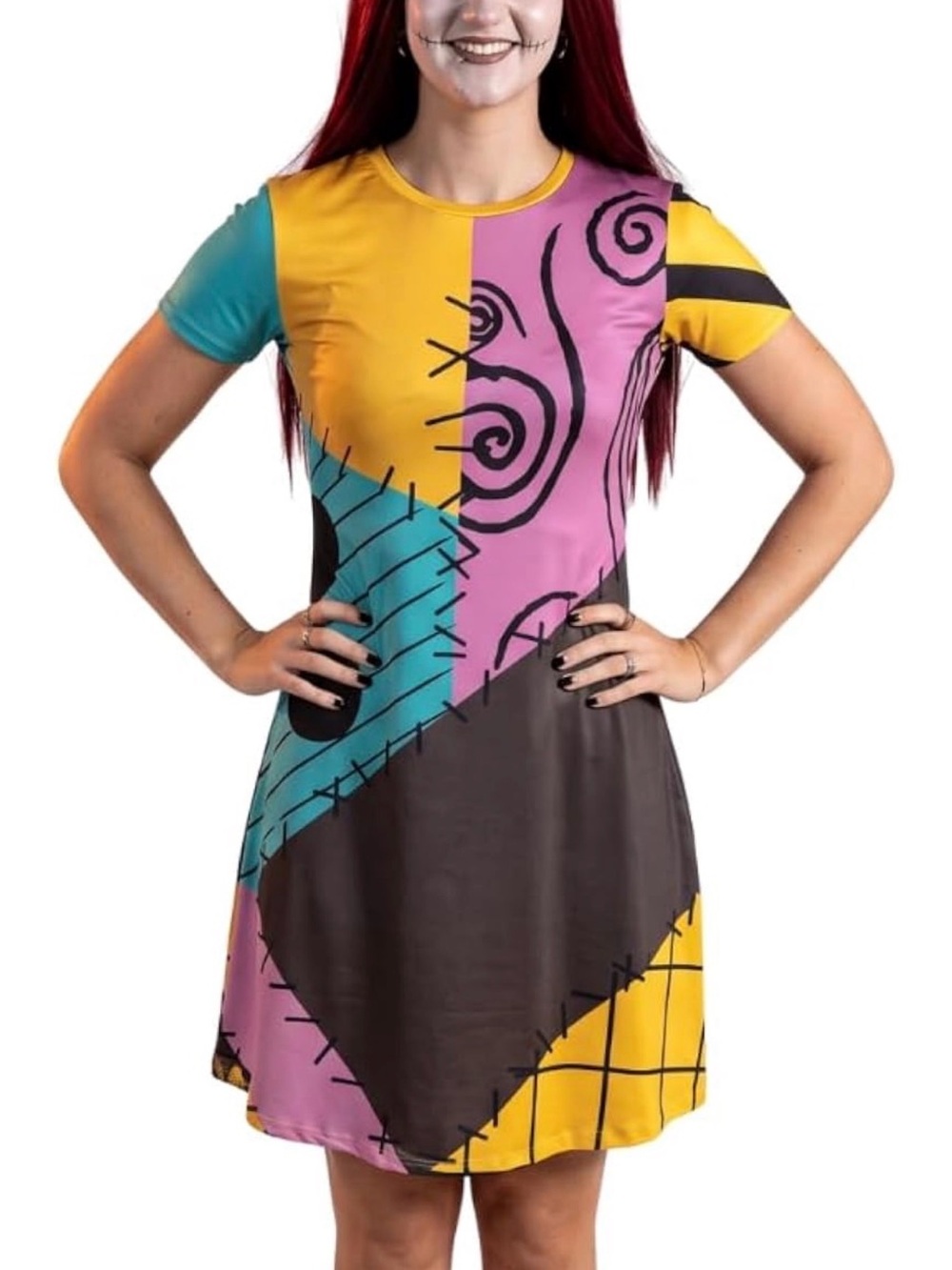 EUC Disney brand Nightmare Before Christmas Sally dress - Size S